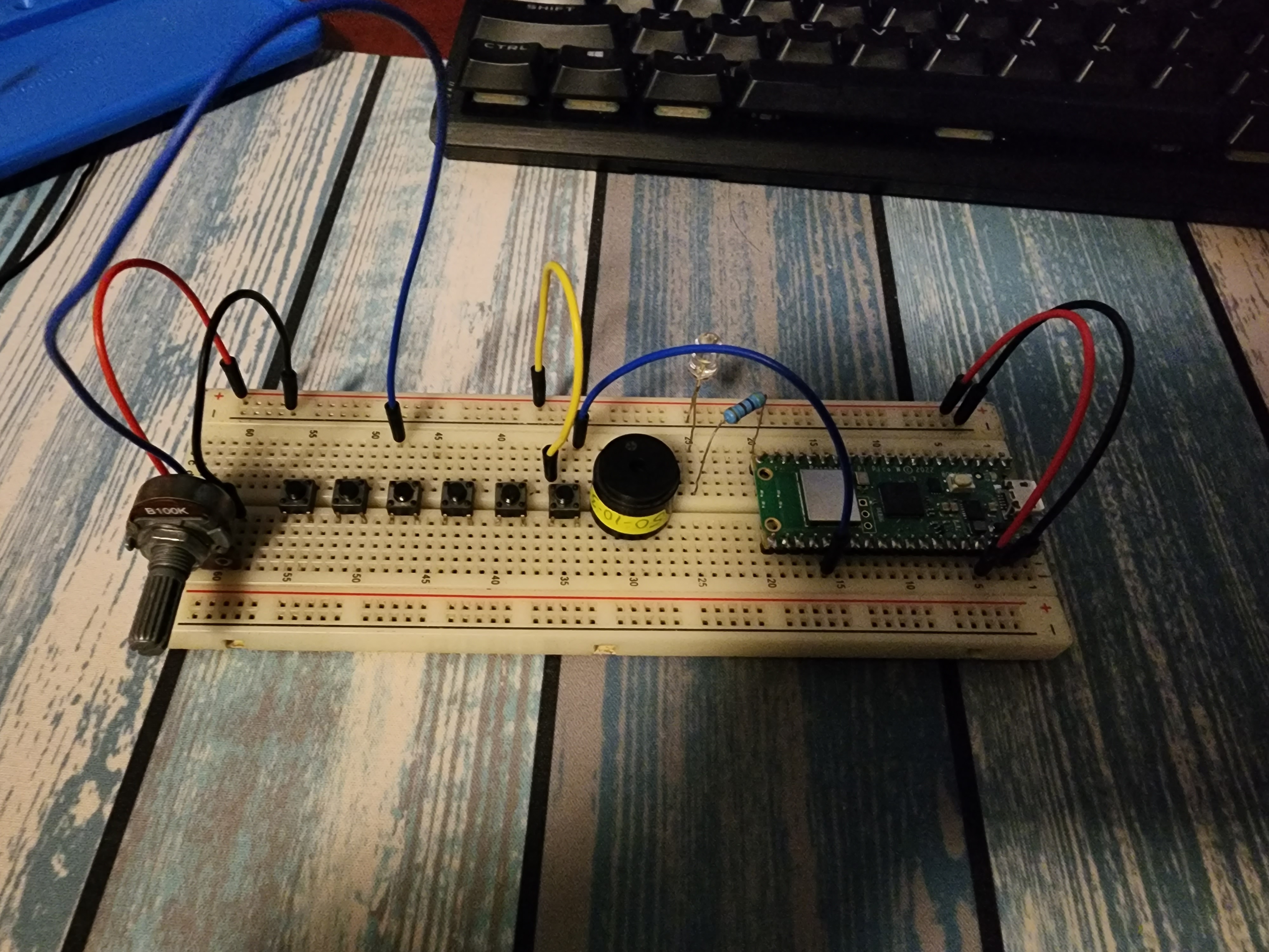 Development-stage wiring and assembly of the custom macro controller